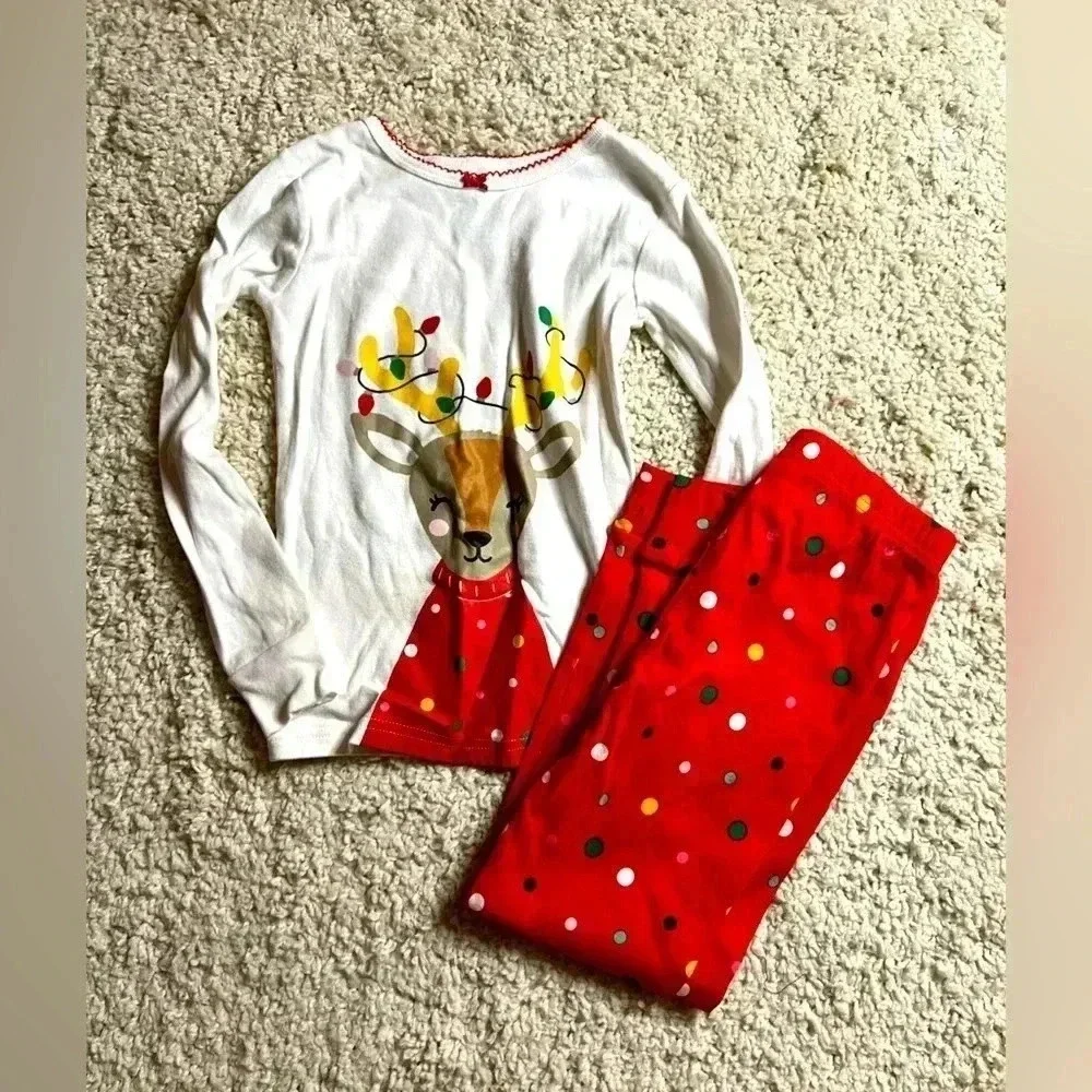 GIRLS CARTER’S CHRISTMAS PJ SET SIZE 5 GUC